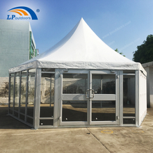 Dia 8m High Peak Pagoda Tent With Glass Floor 