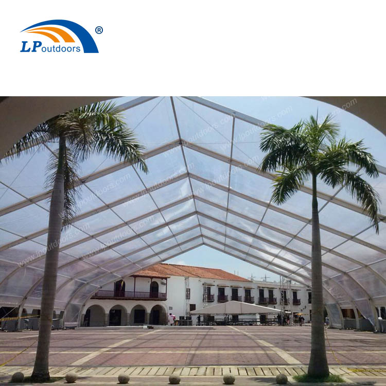 UV protection curved transparent tent temporary party building for musical festival