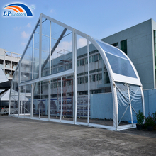 25M Clear Span Transparent Large Curve Marquee Tent Aircraft Hangar Exhibition Tent